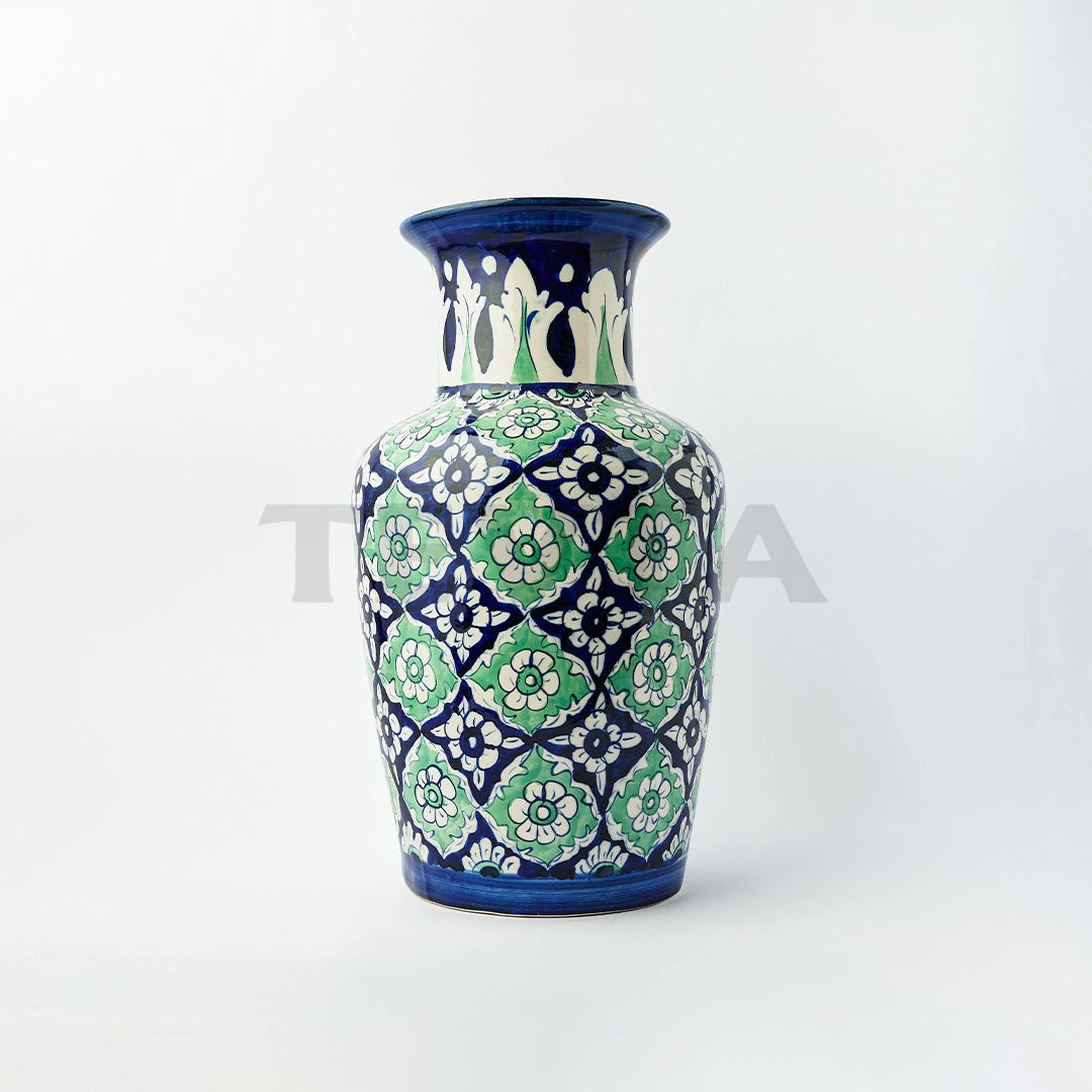 Ceramic Floral MLV Vase - II (G-C) - Vase