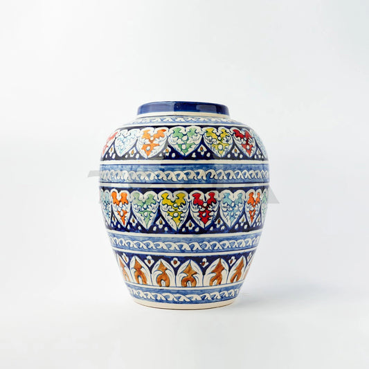 Ceramic Floral Round Vase (M-C) - Vase
