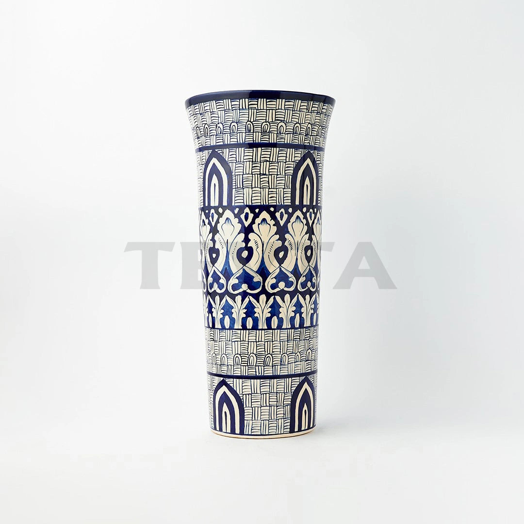 Ceramic Floral Mughal Vase - I - Vase