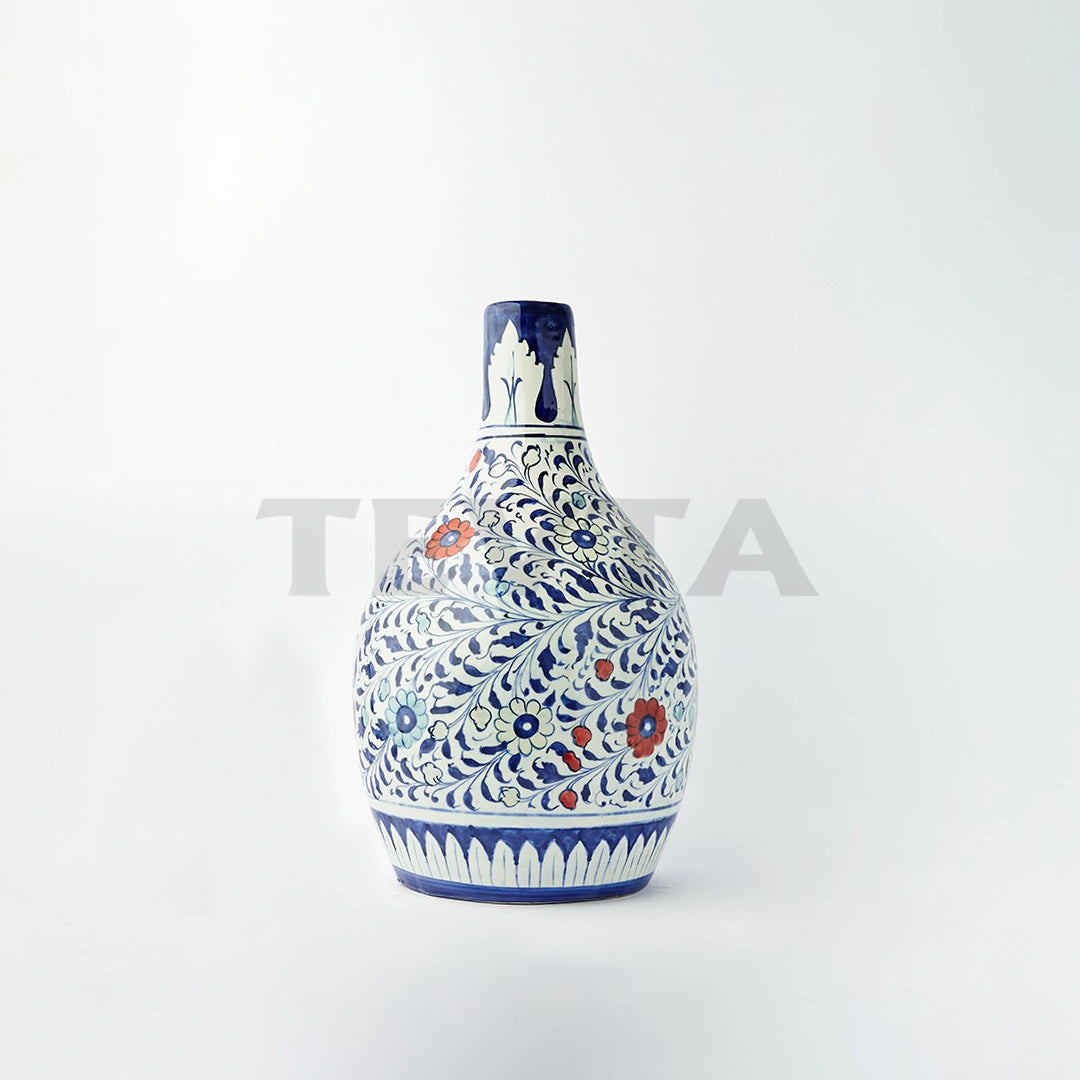 Ceramic Floral Surahi Vase (MC-L) - Vase
