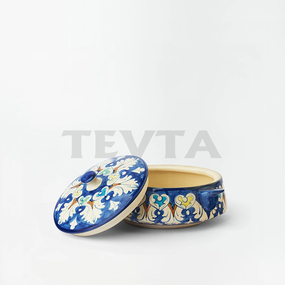 Handmade Ceramic Floral Handi (MC)