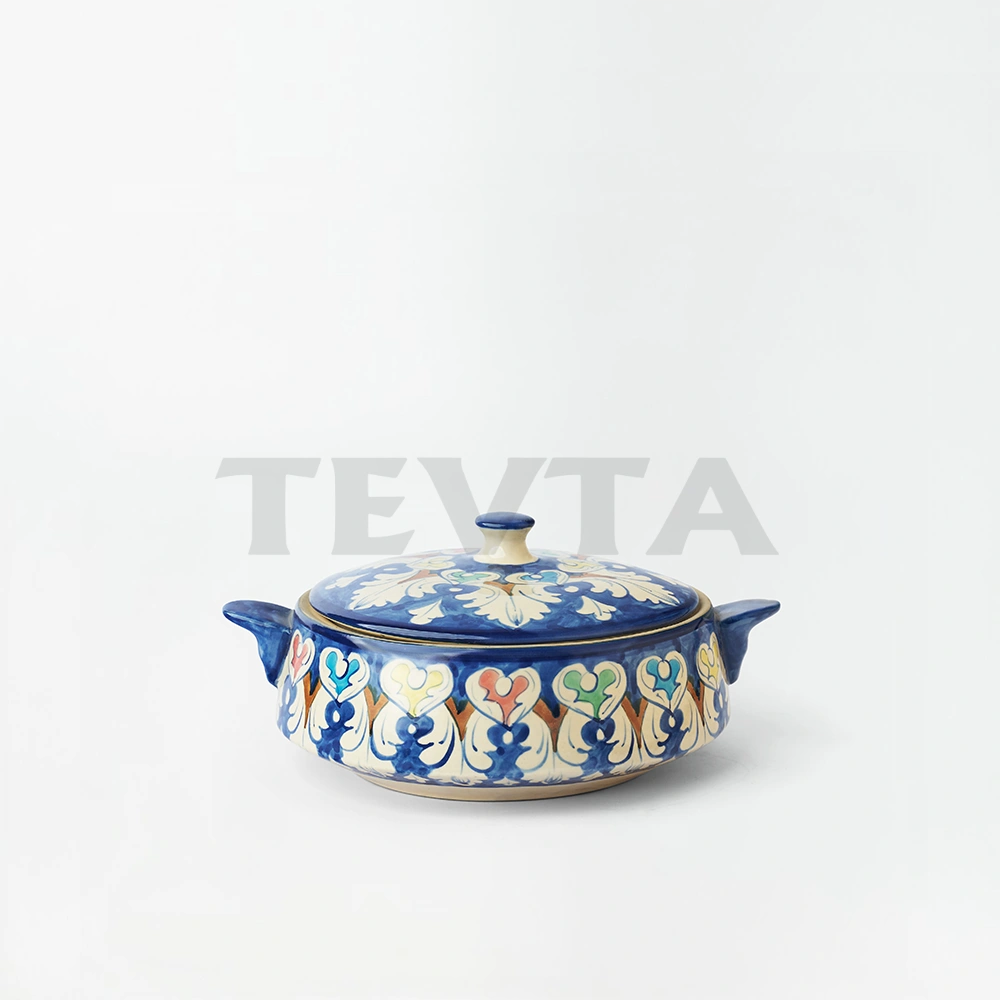 Handmade Ceramic Floral Handi (MC)