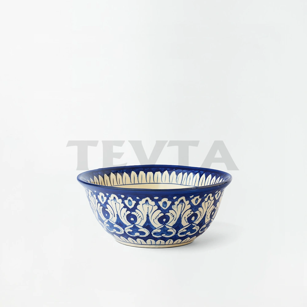 Handmade Ceramic Floral Large Bowl - Bowls