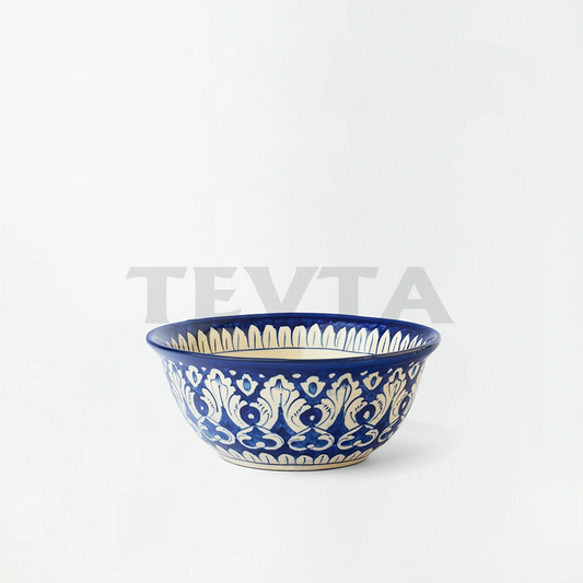 Handmade Ceramic Floral Large Bowl - Bowls