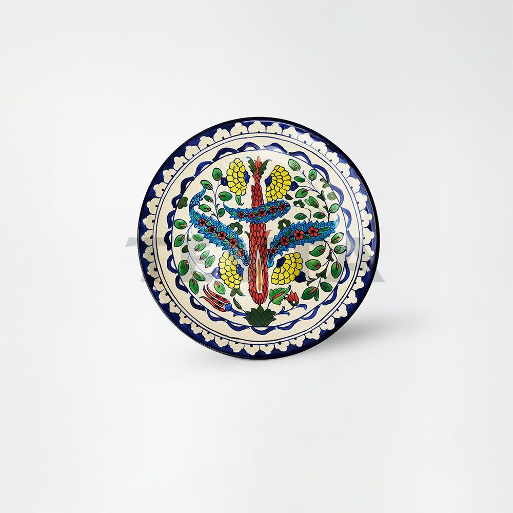 Decorative Plate (Iznik Art with Flower Design) - Souvenir