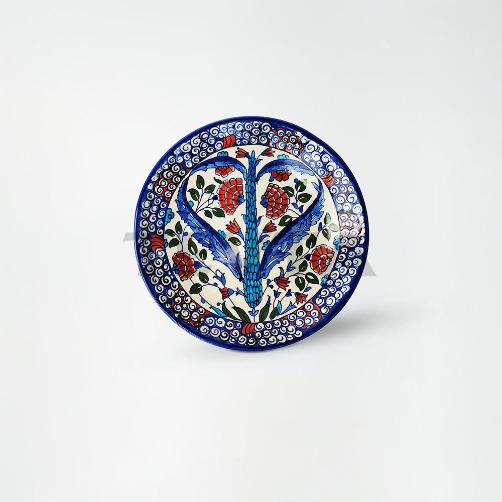 Decorative Plate (Iznik Art with Floral Design) - Souvenir