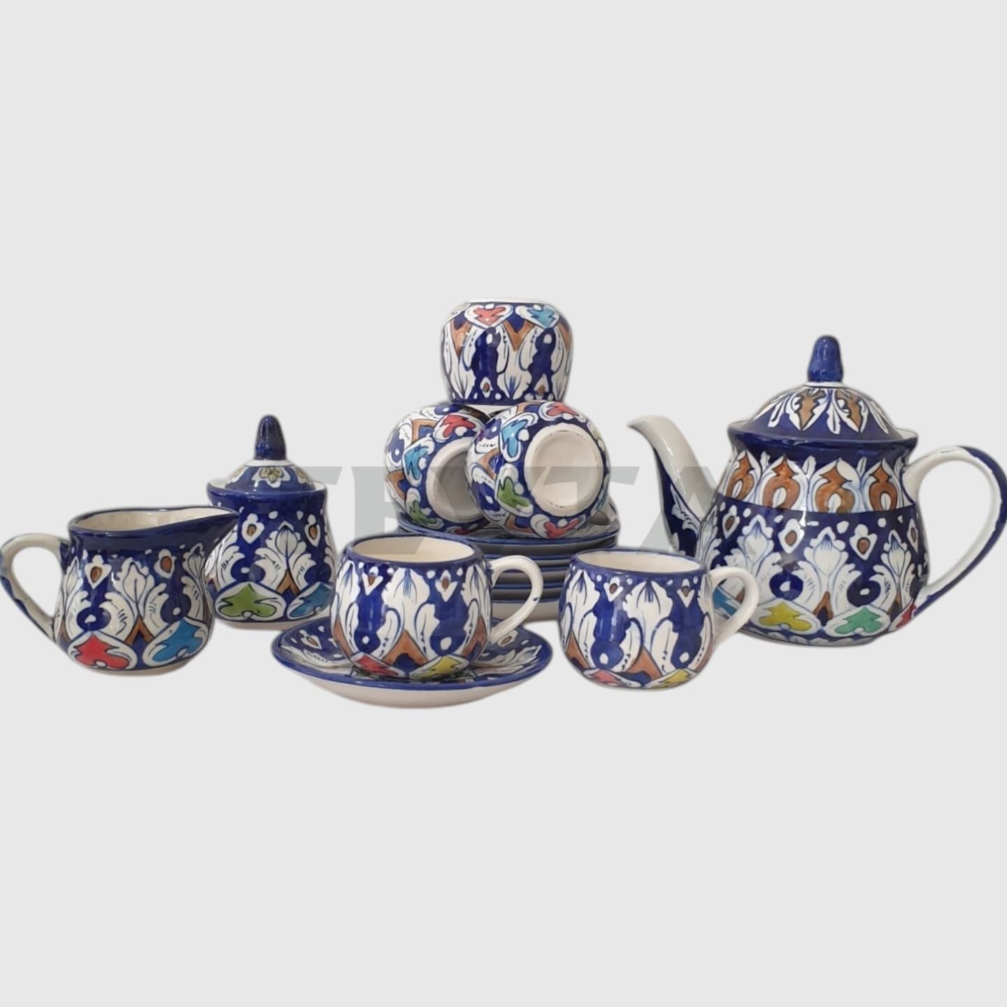 Ceramics Floral Tea Set (MC-II) - Tea Sets