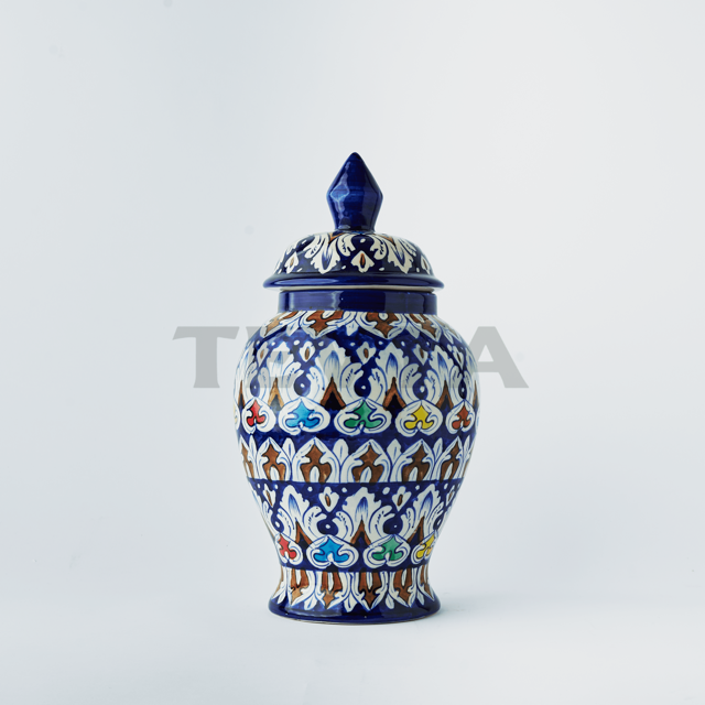 Ceramic Floral Chinese Jar (MC-II) - Decorative Jars