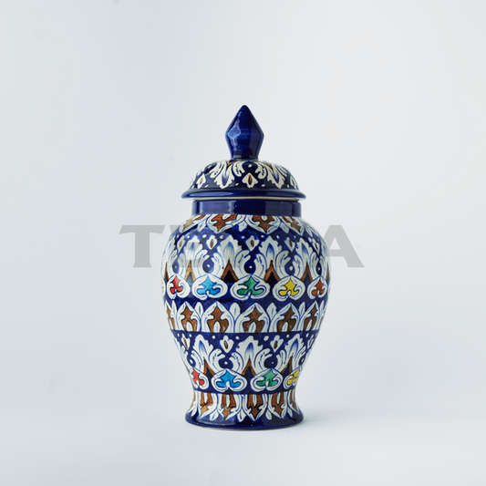 Ceramic Floral Chinese Jar (MC-II) - Decorative Jars