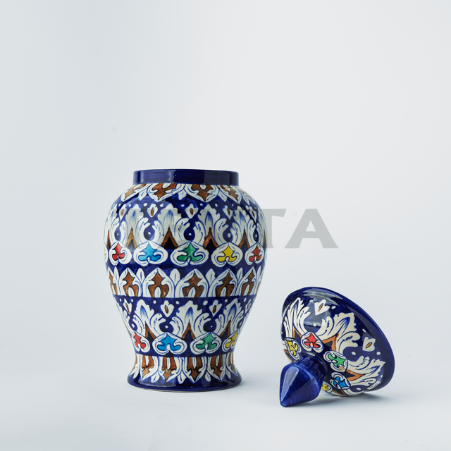 Ceramic Floral Chinese Jar (MC-II) - Decorative Jars