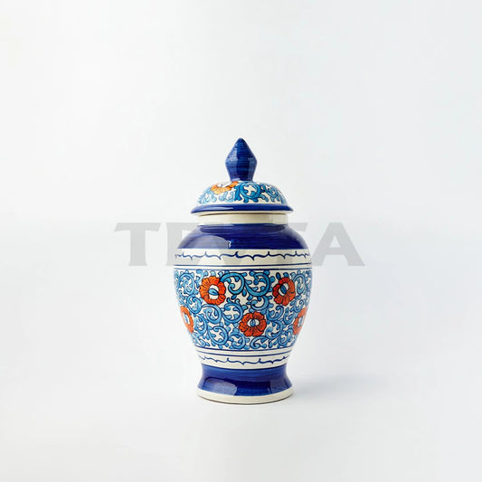 Ceramic Floral Mold Jar - II (B-O) - Decorative Jars