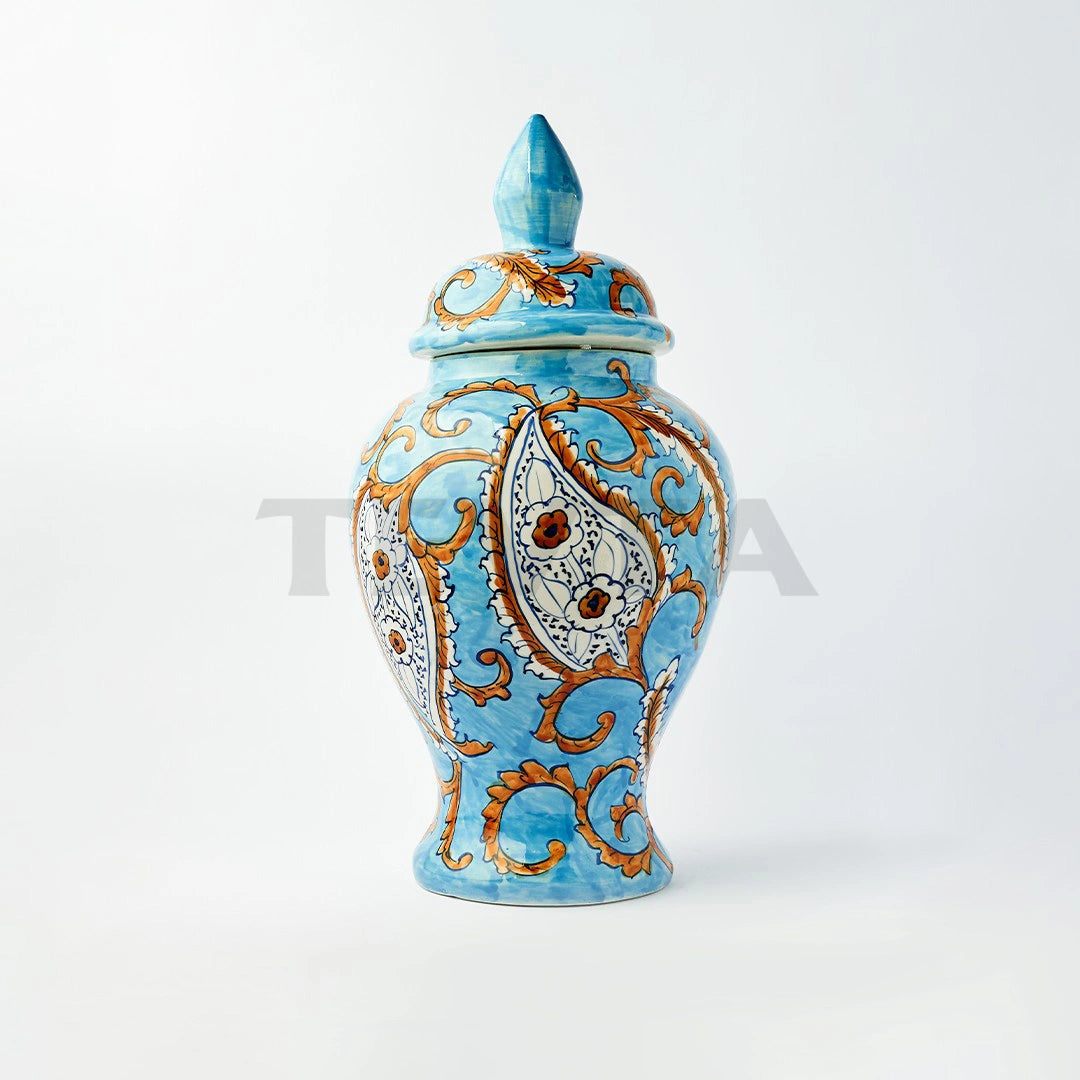 Ceramic Floral Special Mold Jar MLV - I