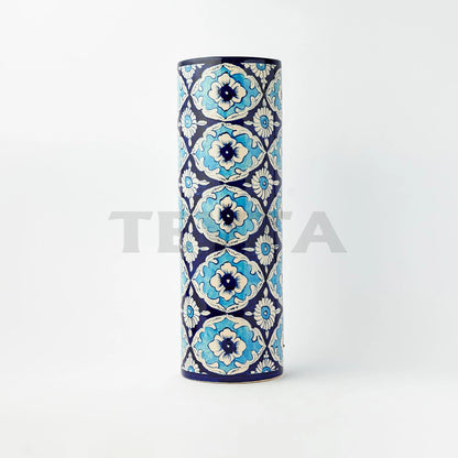 Ceramic Floral cylindrical Vase - II