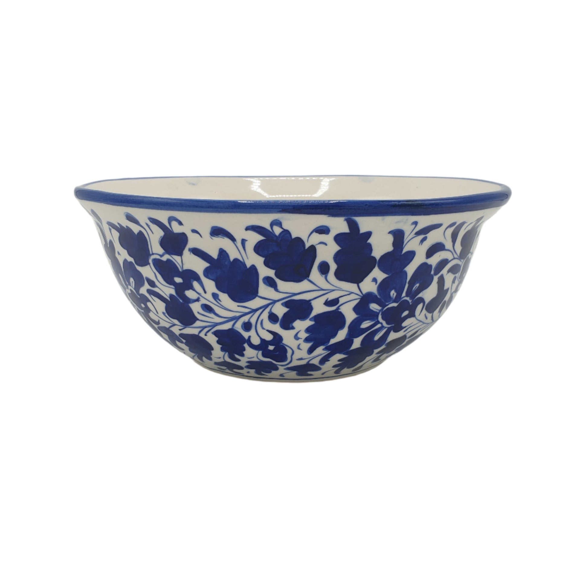 Handmade Ceramic Floral Large Bowl (BC-II) - Bowls