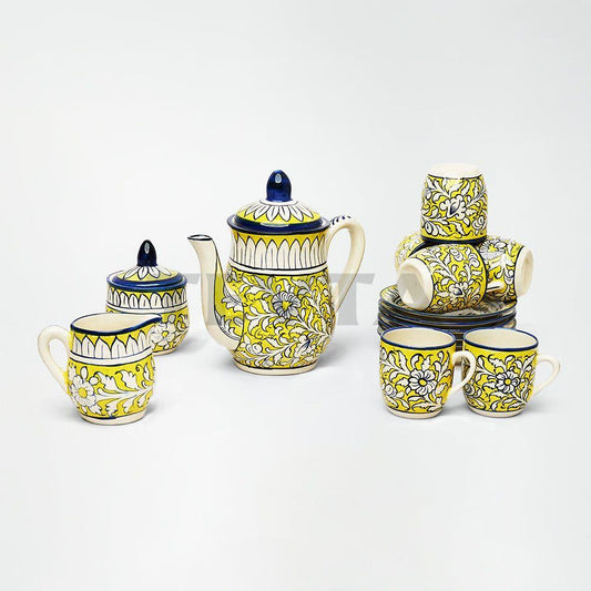 Ceramics Floral Tea Set (YC) - Tea Sets